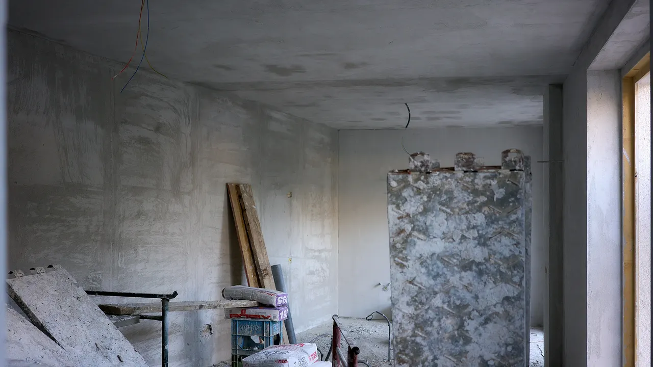 Commercial fit-out under construction, ready for a builders clean