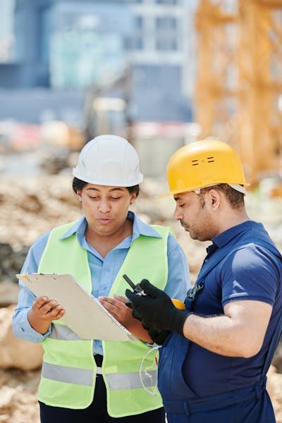 Maintenance worker performing building repairs